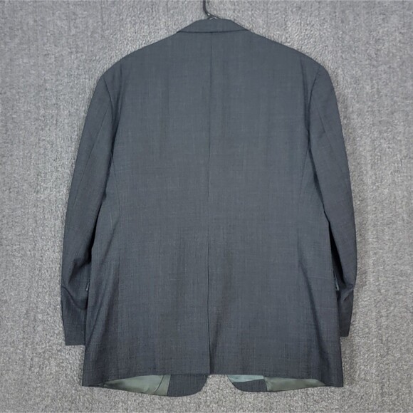 Vintage Tommy Hilfiger Blazer Mens 43R Gray Plaid Wool USA Made Jacket ACTWU - Picture 4 of 16